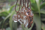 Polished Mixed Copper Wire Wrapped Pendants x 6 From Southern Africa - Toprock Gemstones and Minerals 