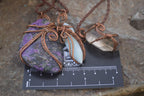 Polished Mixed Copper Wire Wrapped Pendants x 6 From Southern Africa - Toprock Gemstones and Minerals 