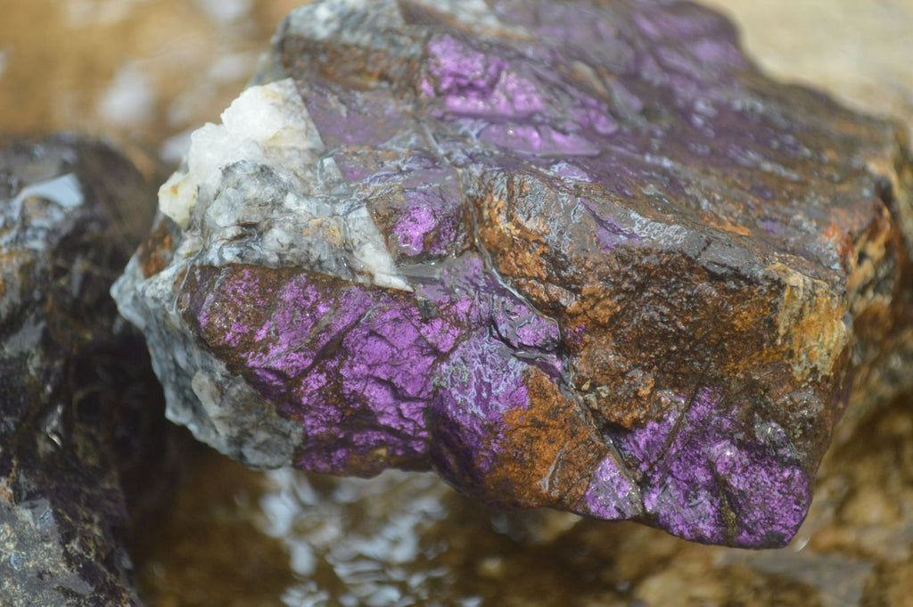 Natural Rare Metallic Purpurite Cobbed Specimens x 3 From Erongo, Namibia - Toprock Gemstones and Minerals 