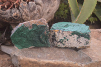 Natural Botryoidal Malachite Specimens x 3 From Congo - Toprock Gemstones and Minerals 