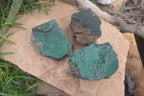 Natural Botryoidal Malachite Specimens x 3 From Congo - Toprock Gemstones and Minerals 