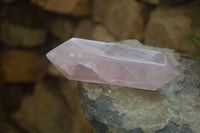 Polished Gemmy Rose Quartz Double Terminated Points x 6 From Madagascar - Toprock Gemstones and Minerals 