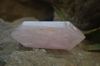 Polished Gemmy Rose Quartz Double Terminated Points x 6 From Madagascar - Toprock Gemstones and Minerals 