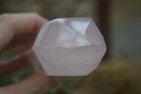 Polished Gemmy Rose Quartz Double Terminated Points x 6 From Madagascar - Toprock Gemstones and Minerals 