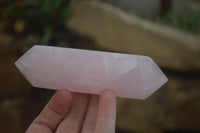 Polished Gemmy Rose Quartz Double Terminated Points x 6 From Madagascar - Toprock Gemstones and Minerals 