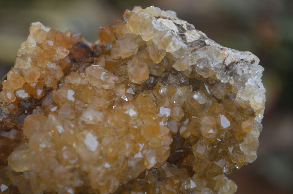 Natural Golden Limonite Quartz Clusters x 3 From Solwezi, Zambia - Toprock Gemstones and Minerals 