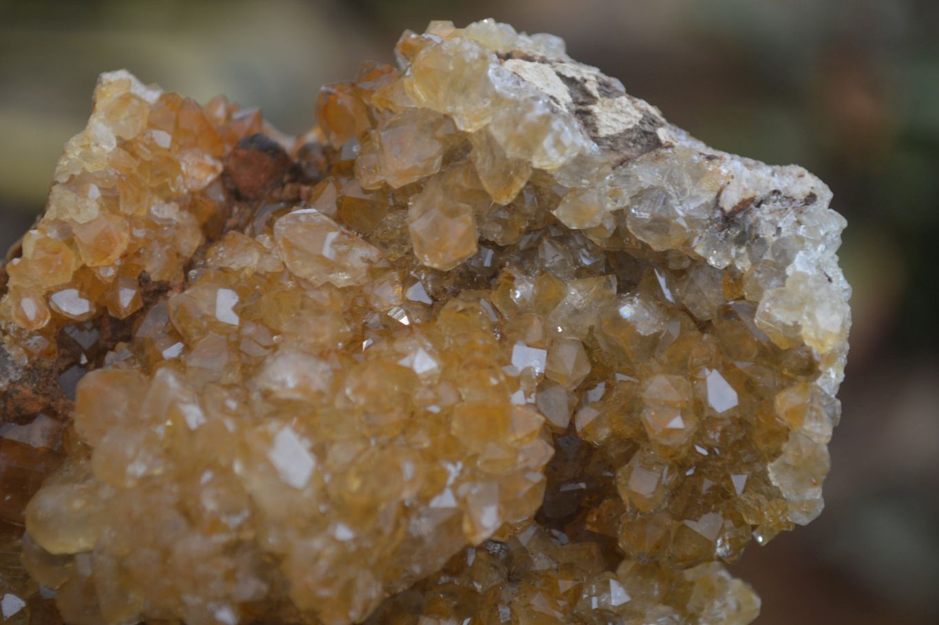 Natural Golden Limonite Quartz Clusters x 3 From Solwezi, Zambia - Toprock Gemstones and Minerals 