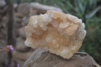 Natural Golden Limonite Quartz Clusters x 3 From Solwezi, Zambia - Toprock Gemstones and Minerals 