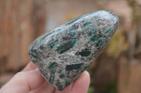Polished Rare Emerald Mica In Matrix Standing Free Forms x 6 From Mutoko, Zimbabwe - Toprock Gemstones and Minerals 