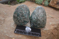 Polished Rare Emerald Mica In Matrix Standing Free Forms x 6 From Mutoko, Zimbabwe - Toprock Gemstones and Minerals 