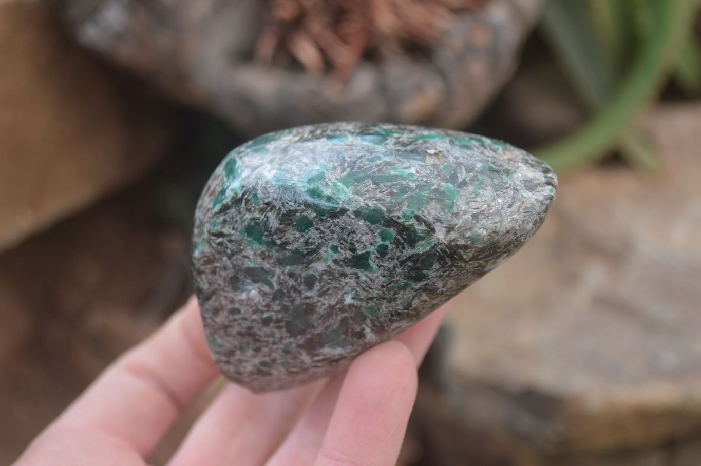 Polished Rare Emerald Mica In Matrix Standing Free Forms x 6 From Mutoko, Zimbabwe - Toprock Gemstones and Minerals 