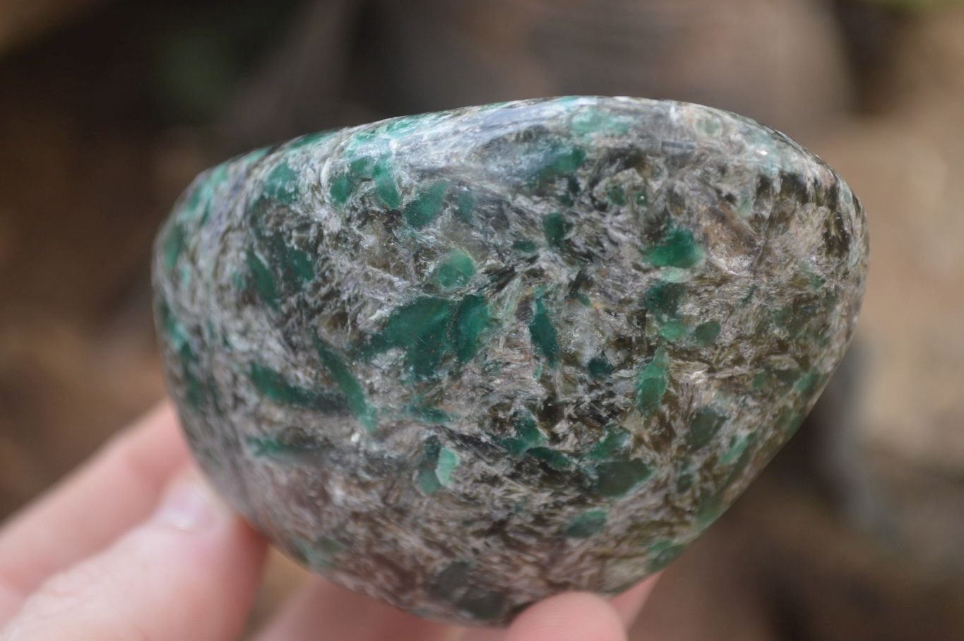 Polished Rare Emerald Mica In Matrix Standing Free Forms x 6 From Mutoko, Zimbabwe - Toprock Gemstones and Minerals 