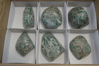 Polished Rare Emerald Mica In Matrix Standing Free Forms x 6 From Mutoko, Zimbabwe - Toprock Gemstones and Minerals 