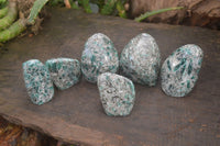 Polished Rare Emerald Mica In Matrix Standing Free Forms x 6 From Mutoko, Zimbabwe - Toprock Gemstones and Minerals 