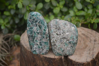 Polished Rare Emerald Mica In Matrix Standing Free Forms x 6 From Mutoko, Zimbabwe - Toprock Gemstones and Minerals 