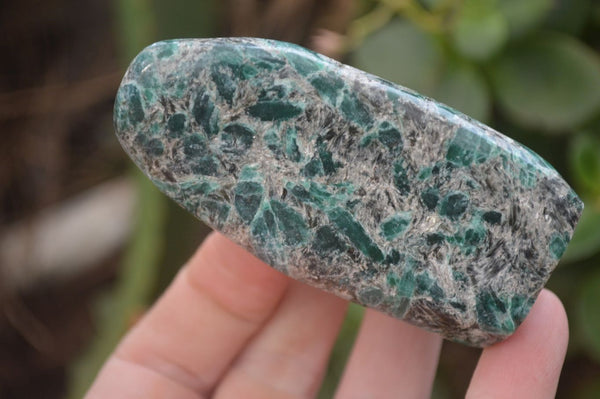 Polished Rare Emerald Mica In Matrix Standing Free Forms x 6 From Mutoko, Zimbabwe - Toprock Gemstones and Minerals 