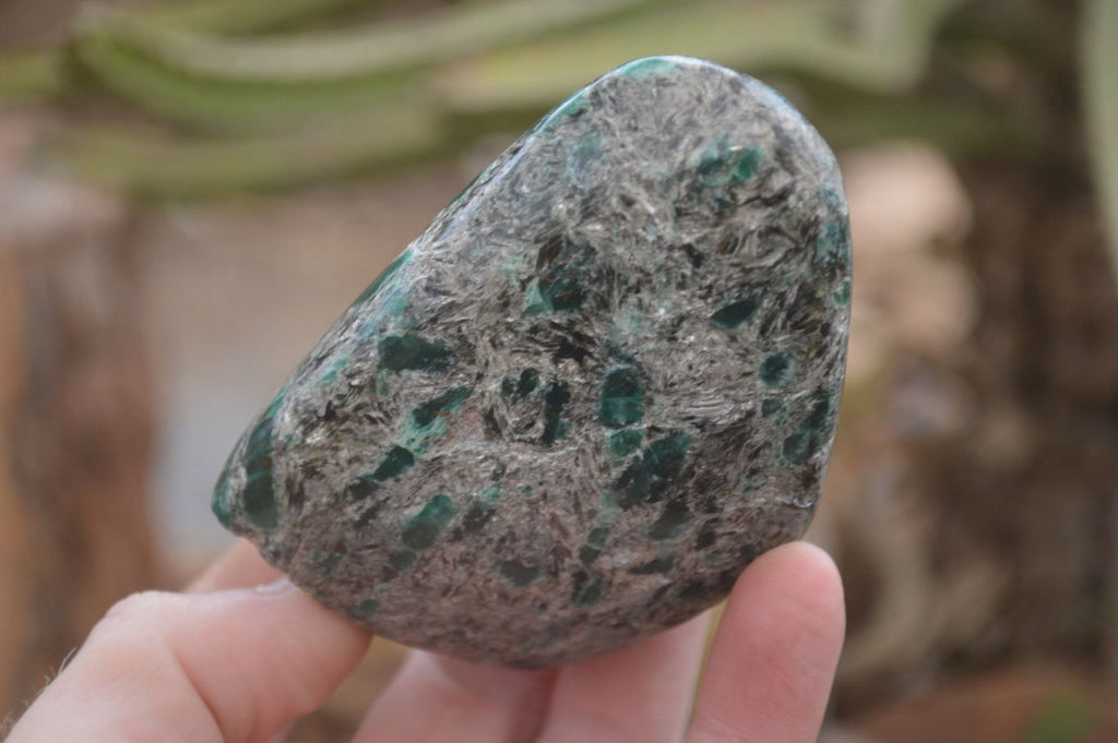 Polished Rare Emerald Mica In Matrix Standing Free Forms x 6 From Mutoko, Zimbabwe - Toprock Gemstones and Minerals 