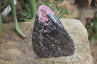 Polished Rhodonite Standing Free Form x 1 From Ambindavato, Madagascar - Toprock Gemstones and Minerals 