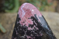 Polished Rhodonite Standing Free Form x 1 From Ambindavato, Madagascar - Toprock Gemstones and Minerals 
