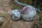 Polished Rubellite Pink Tourmaline Spheres x 3 From Ambatondrazaka, Madagascar - Toprock Gemstones and Minerals 