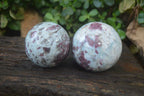 Polished Rubellite Pink Tourmaline Spheres x 3 From Ambatondrazaka, Madagascar - Toprock Gemstones and Minerals 