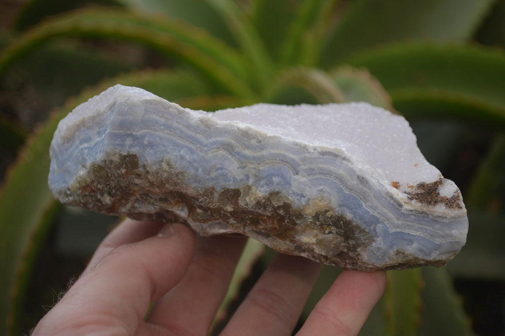 Natural Crystalline Blue Lace Agate Specimens x 2 From Namibia - Toprock Gemstones and Minerals 