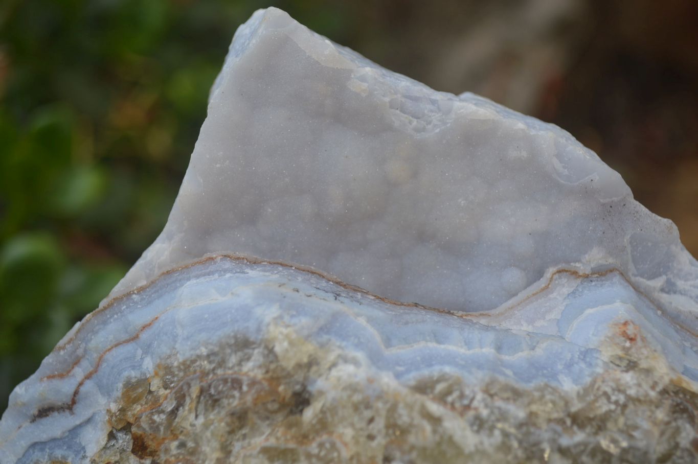 Natural Crystalline Blue Lace Agate Specimens x 2 From Namibia - Toprock Gemstones and Minerals 