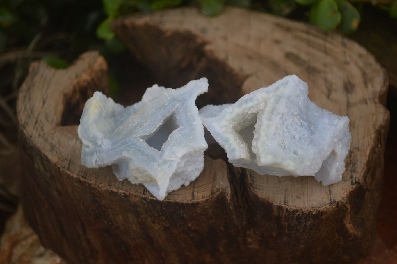 Natural Etched Blue Chalcedony Specimens x 24 From Nsanje, Malawi - Toprock Gemstones and Minerals 