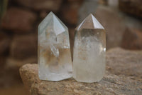 Polished Rare Inclusion Quartz Points x 6 From Madagascar - Toprock Gemstones and Minerals 