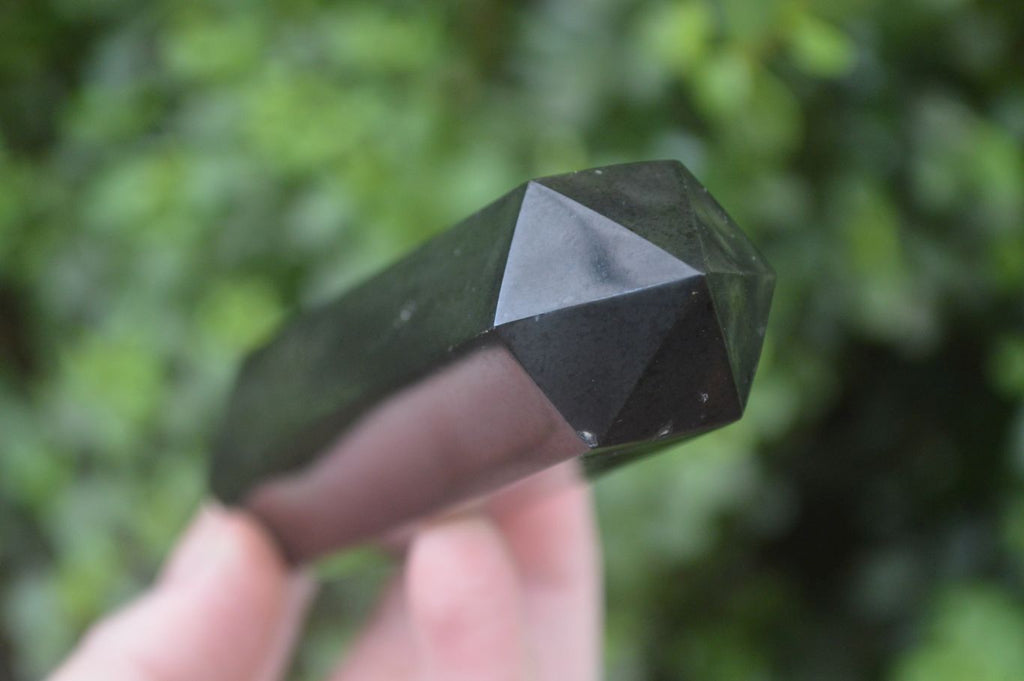 Polished Black Basalt Point-Prism x 6 From Antsirabe, Madagascar - Toprock Gemstones and Minerals 