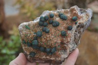Natural Ball Malachite with Drusy Quartz on Dolomite Matrix Specimens x 2 From Mindingi Mine, Kambove, Congo - Toprock Gemstones and Minerals 