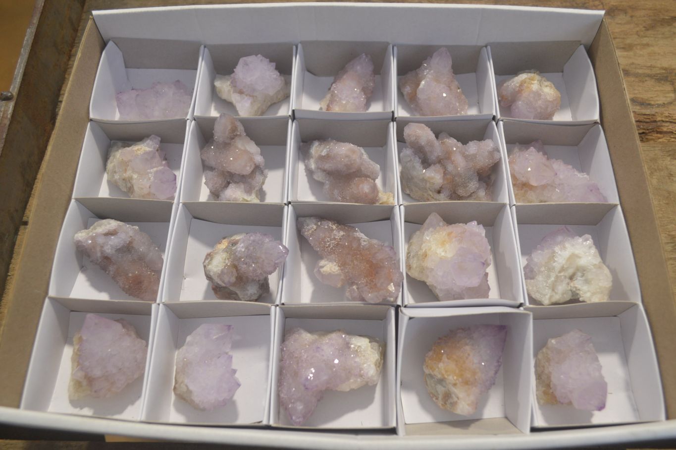 Natural Amethyst Spirit Quartz Clusters x 20 From Boekenhouthoek, South Africa - Toprock Gemstones and Minerals 