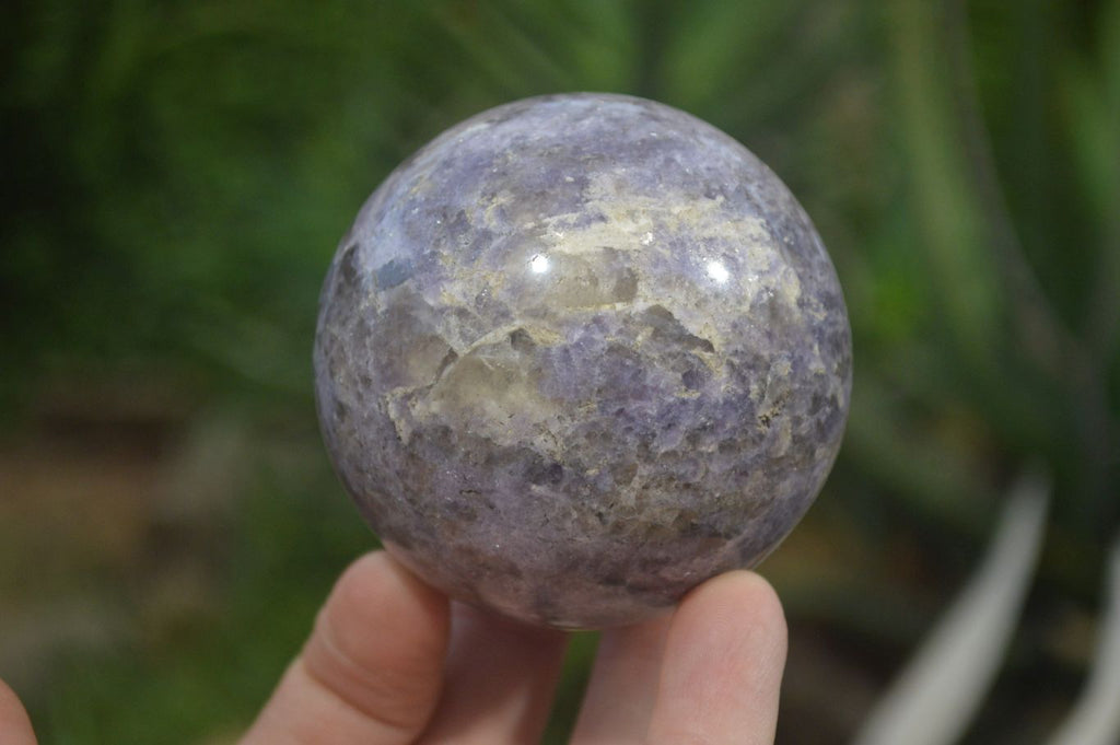 Polished Lepidolite With Rubellite Tourmaline Spheres x 6 From Madagascar - Toprock Gemstones and Minerals 