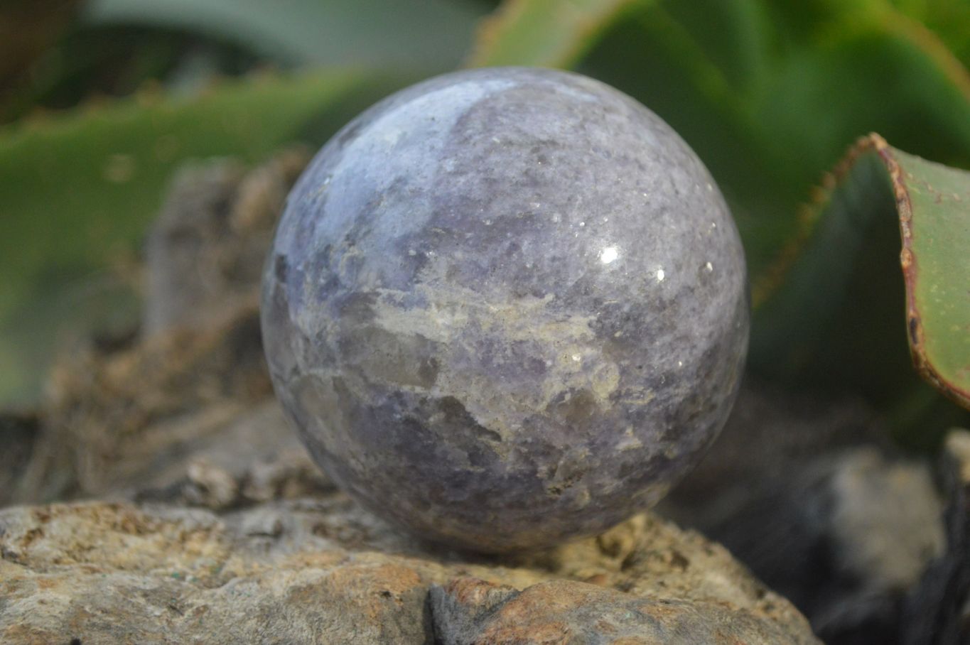 Polished Lepidolite With Rubellite Tourmaline Spheres x 6 From Madagascar - Toprock Gemstones and Minerals 