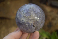 Polished Lepidolite With Rubellite Tourmaline Spheres x 6 From Madagascar - Toprock Gemstones and Minerals 