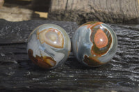 Polished Polychrome Jasper Spheres x 2 From Madagascar - Toprock Gemstones and Minerals 