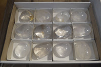 Polished Clear Quartz Galet-Palm Stones x 12 From Madagascar - Toprock Gemstones and Minerals 