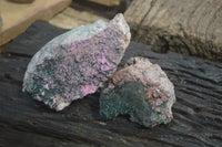 Natural Salrose Cobaltion Dolomite Specimens with Malachite and Heterogenite x 2 From Kakanda, Congo - Toprock Gemstones and Minerals 