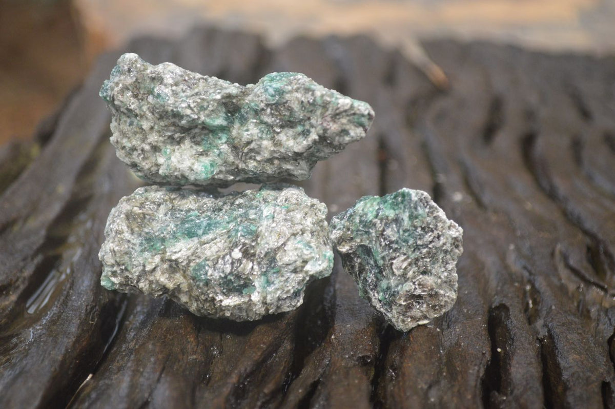 Natural Rare Emerald Mica In Matrix Cobbed Specimens x "Lot" From Mutoko, Zimbabwe - Toprock Gemstones and Minerals 