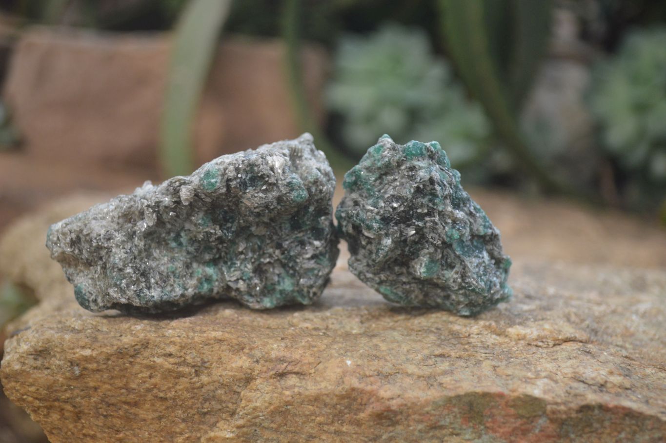 Natural Rare Emerald Mica In Matrix Cobbed Specimens x "Lot" From Mutoko, Zimbabwe - Toprock Gemstones and Minerals 