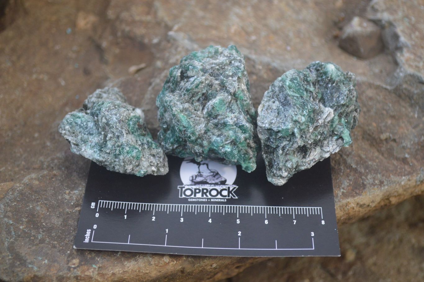 Natural Rare Emerald Mica In Matrix Cobbed Specimens x "Lot" From Mutoko, Zimbabwe - Toprock Gemstones and Minerals 