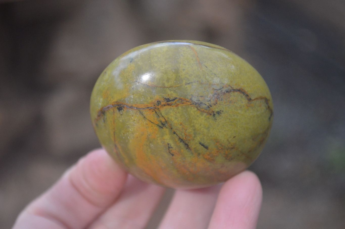 Polished Green Opal Galet - Palm Stones x 12 From Antsirabe, Madagascar - Toprock Gemstones and Minerals 