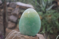 Polished Green Fluorite Standing Free Forms x 2 From Madagascar - Toprock Gemstones and Minerals 