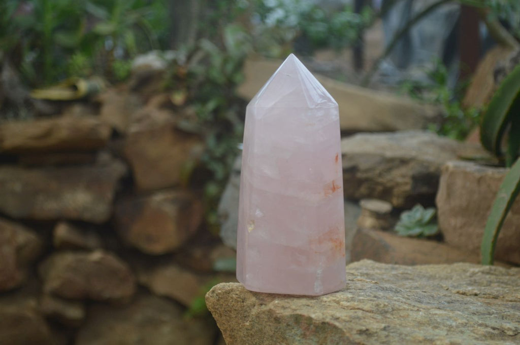 Polished Gemmy Rose Quartz Points x 2 From Madagascar - Toprock Gemstones and Minerals 