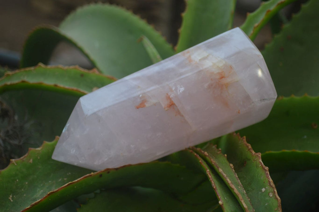 Polished Gemmy Rose Quartz Points x 2 From Madagascar - Toprock Gemstones and Minerals 