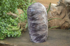 Polished XL Chevron Dream Amethyst Standing Free Form x 1 From Madagascar - Toprock Gemstones and Minerals 