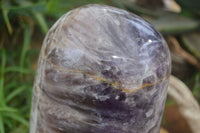 Polished XL Chevron Dream Amethyst Standing Free Form x 1 From Madagascar - Toprock Gemstones and Minerals 