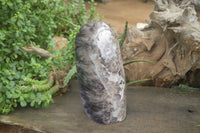 Polished XL Chevron Dream Amethyst Standing Free Form x 1 From Madagascar - Toprock Gemstones and Minerals 