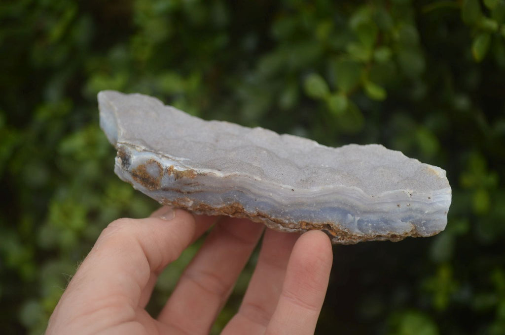 Natural Crystalline Blue Lace Agate Plates x 2 From Namibia - Toprock Gemstones and Minerals 