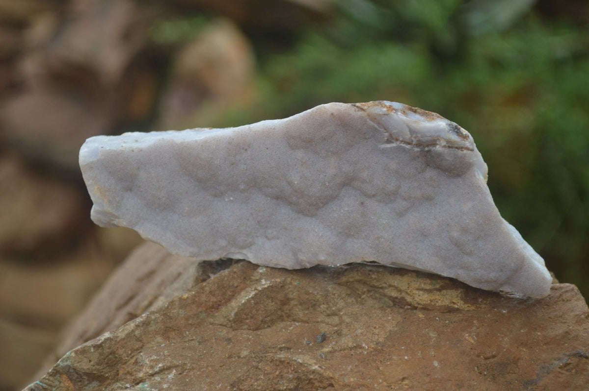 Natural Crystalline Blue Lace Agate Plates x 2 From Namibia - Toprock Gemstones and Minerals 